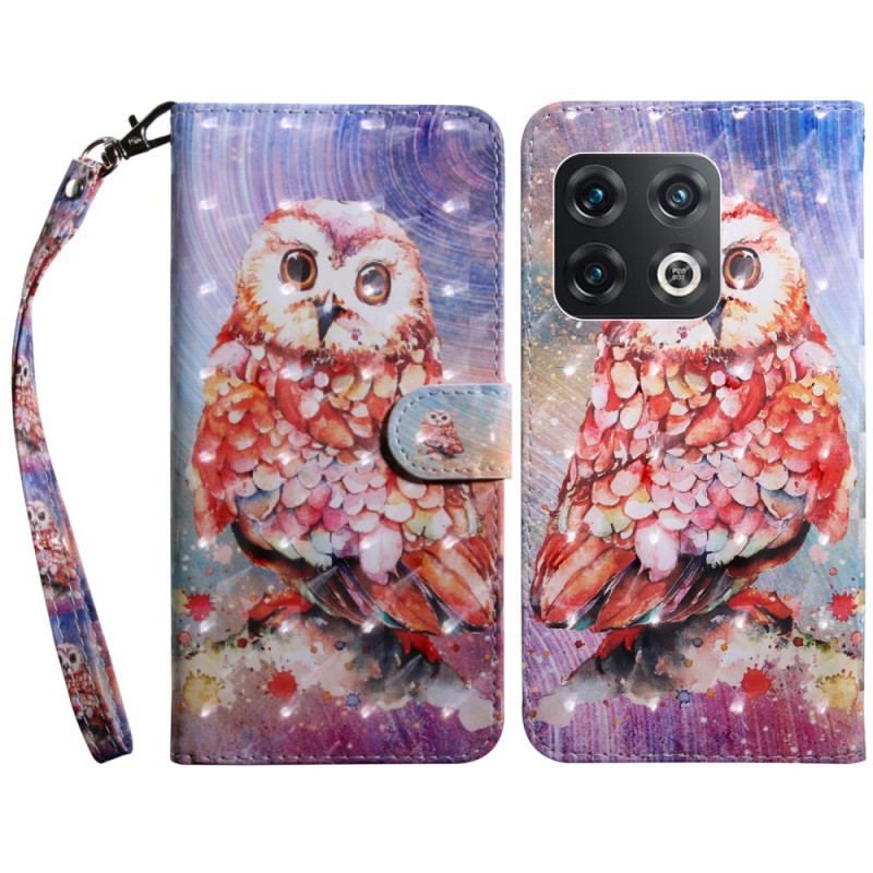 Housse OnePlus 10 Pro 5G Hibou à Lanière