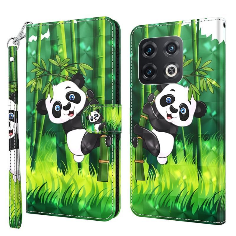 Housse OnePlus 10 Pro 5G Panda à Lanière