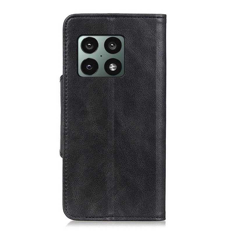 Housse OnePlus 10 Pro 5G Simili Cuir Vintage et Bouton