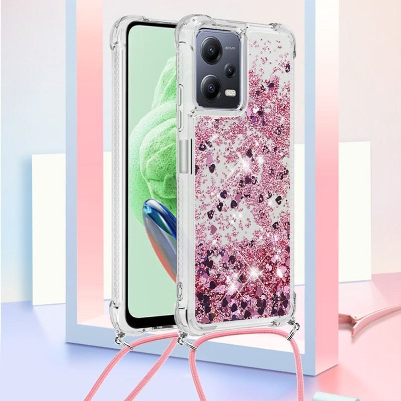 Coque Xiaomi Redmi Note 12/Poco X5 5G à Cordon Paillettes