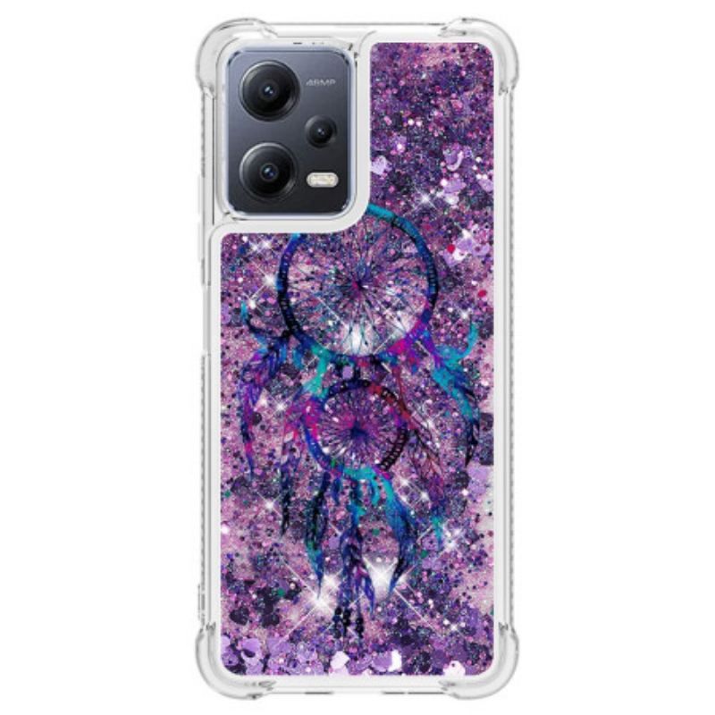 Coque Xiaomi Redmi Note 12/Poco X5 5G Paillettes Attrape Rêves