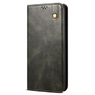 Flip Cover Xiaomi Redmi Note 12/Poco X5 5G Simili Cuir Ciré