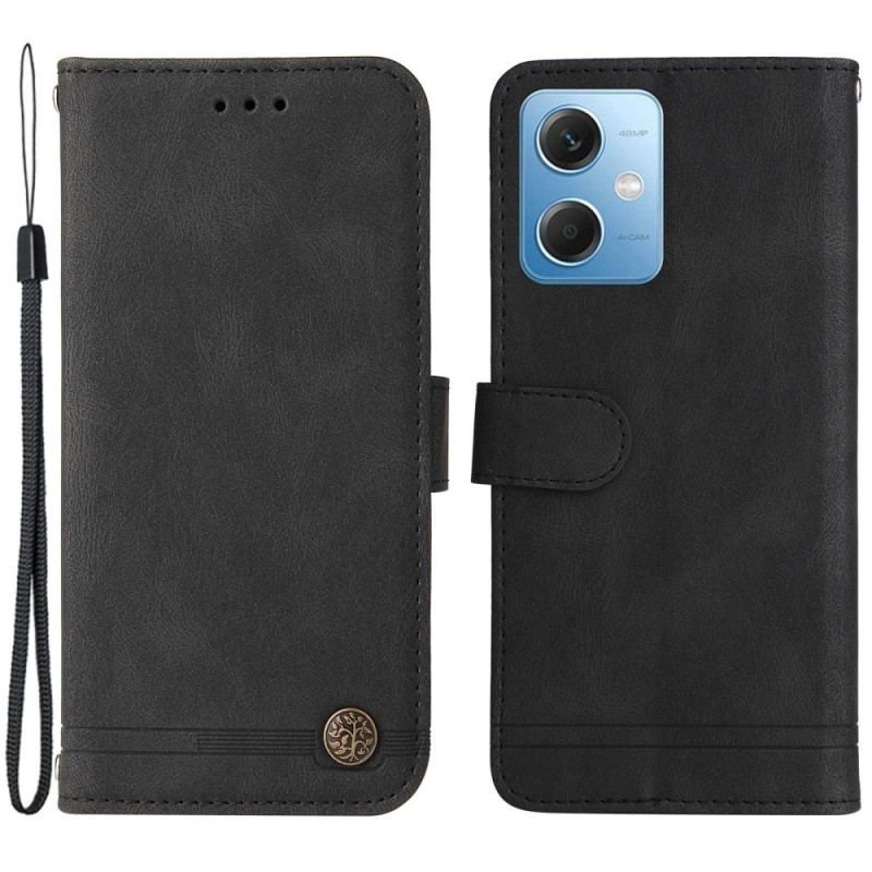 Housse Xiaomi Redmi Note 12/Poco X5 5G Style Cuir avec Rivet Décoratif