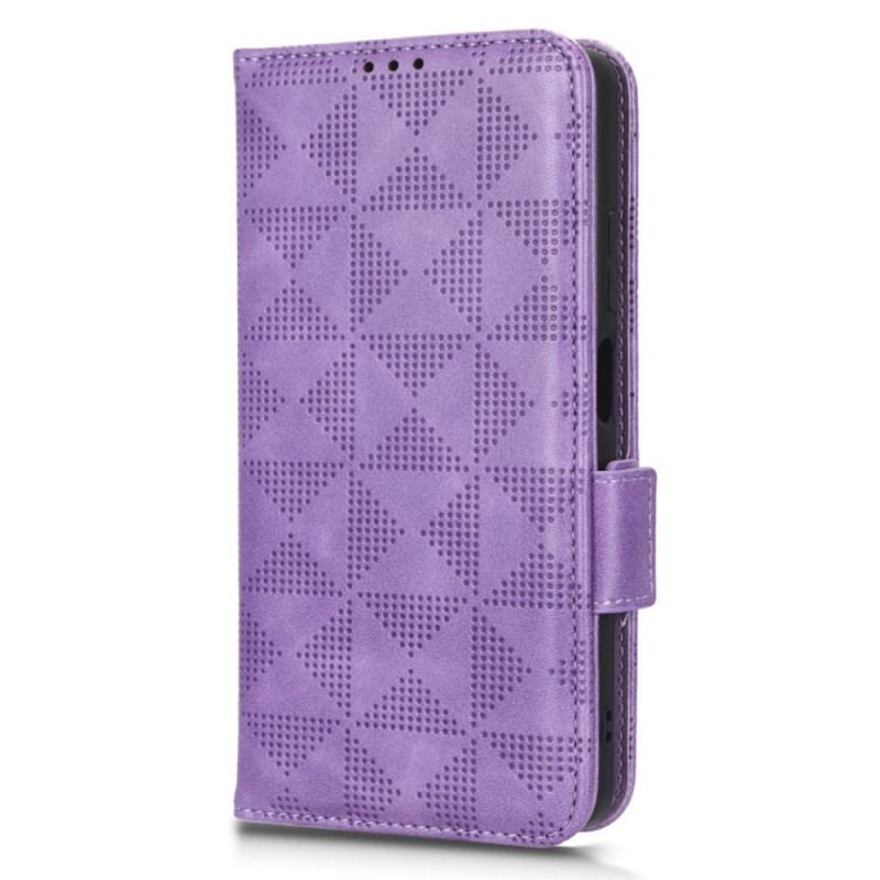 Housse Xiaomi Redmi Note 12/Poco X5 5G Triangles avec Lanière