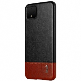 Google Pixel 4 XL - Coque imak bicolore imitation cuir - Noir / Marron