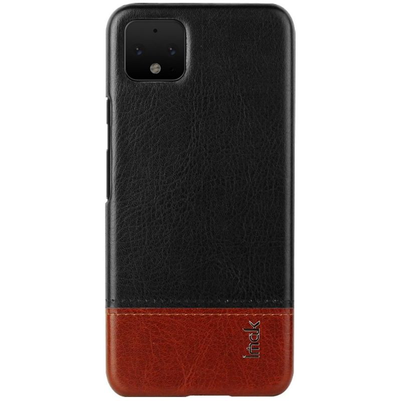 Google Pixel 4 XL - Coque imak bicolore imitation cuir - Noir / Marron