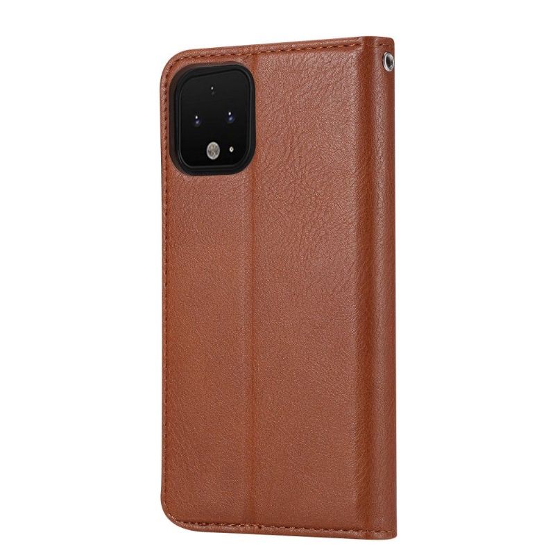 Google Pixel 4 XL - Housse effet cuir stand case