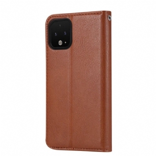 Google Pixel 4 XL - Housse effet cuir stand case