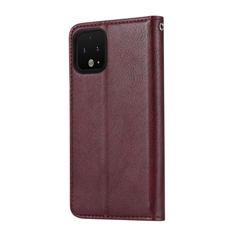 Google Pixel 4 XL - Housse effet cuir stand case