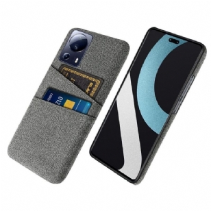 Coque Xiaomi 13 Lite Tissu avec Porte-Cartes