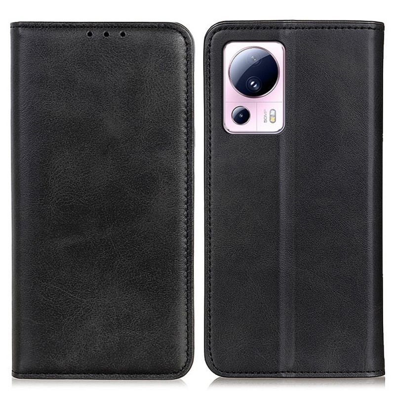 Flip Cover Xiaomi 13 Lite Cuir Fendu