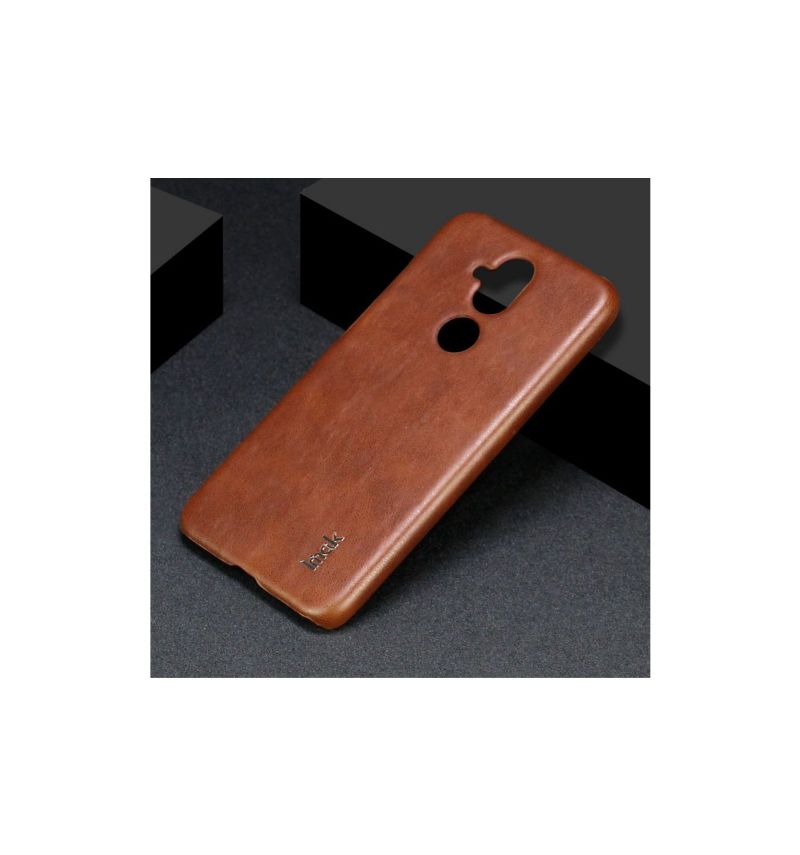 Coque Nokia 8.1 imak imitation cuir - Marron