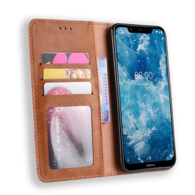 Nokia 8.1 - Étui style cuir Le Cirénius