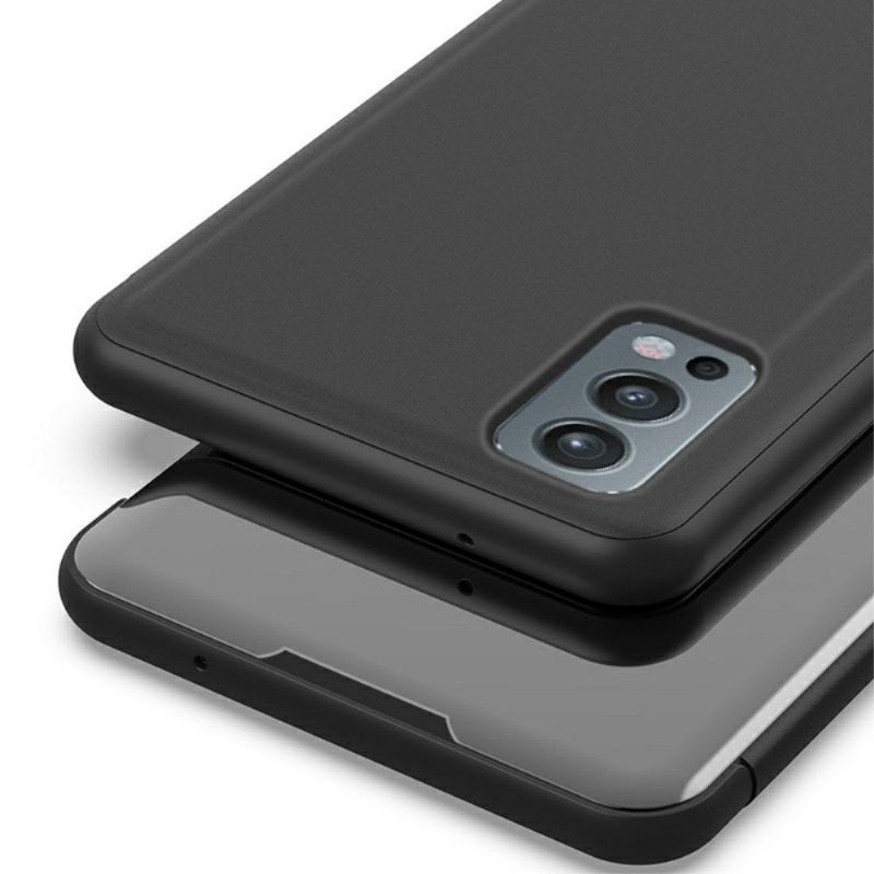 Coque OnePlus Nord 2 5G avec rabat effet miroir