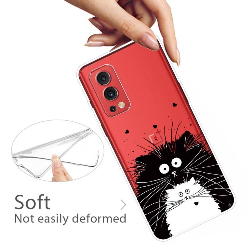 Coque OnePlus Nord 2 5G chats noir et blanc