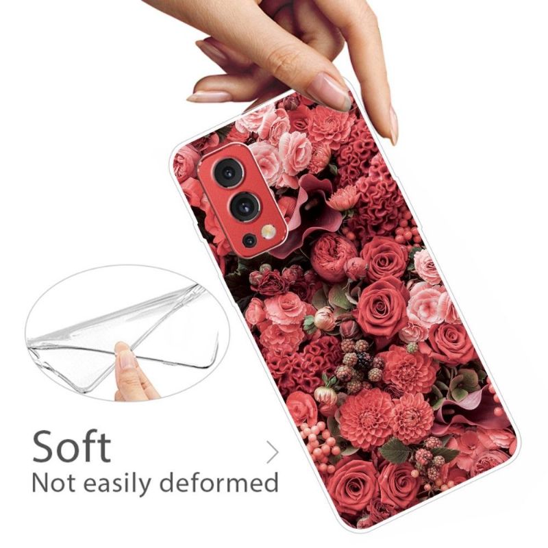 Coque OnePlus Nord 2 5G Red Flower