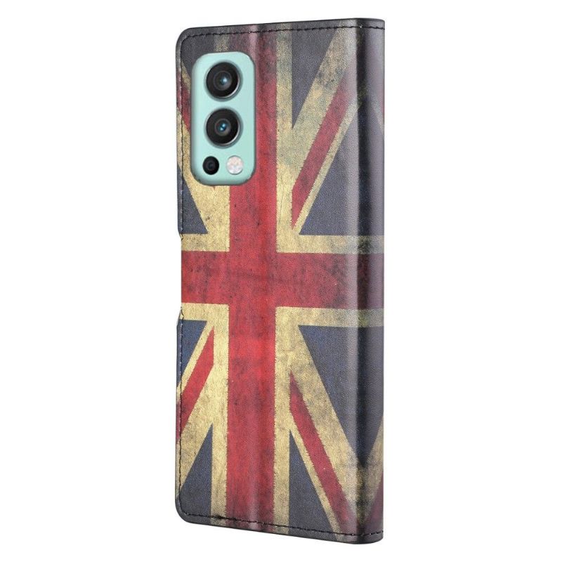 Housse OnePlus Nord 2 5G Drapeau Anglais Vintage