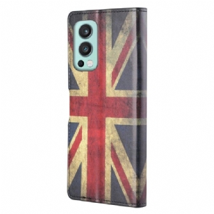 Housse OnePlus Nord 2 5G Drapeau Anglais Vintage