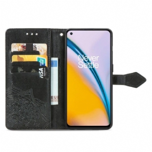 Housse OnePlus Nord 2 5G Mandala relief en simili cuir