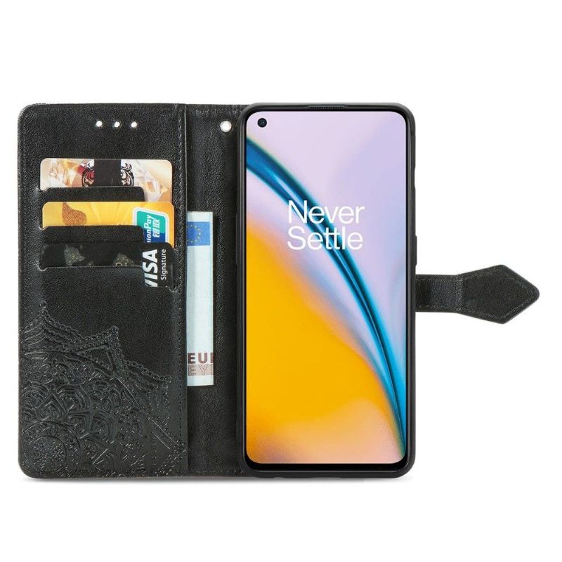 Housse OnePlus Nord 2 5G Mandala relief en simili cuir