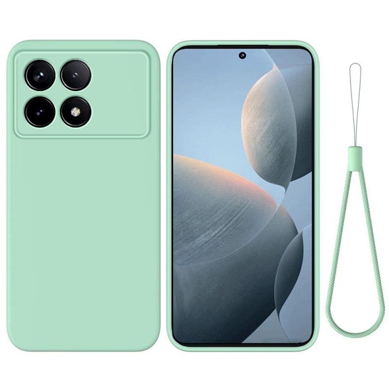 Coque Poco X6 Pro 5G Silicone Liquide à Lanière