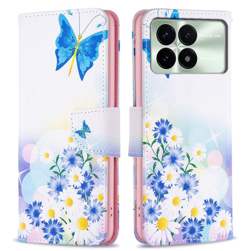 Housse Poco X6 Pro 5G Papillon et Fleurs