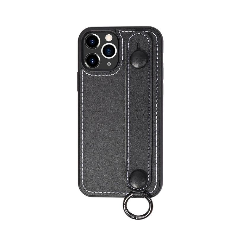 Coque iPhone 11 Pro Strap coutures simili cuir