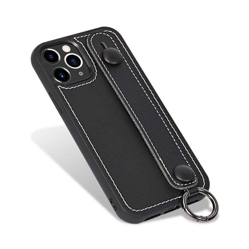 Coque iPhone 11 Pro Strap coutures simili cuir