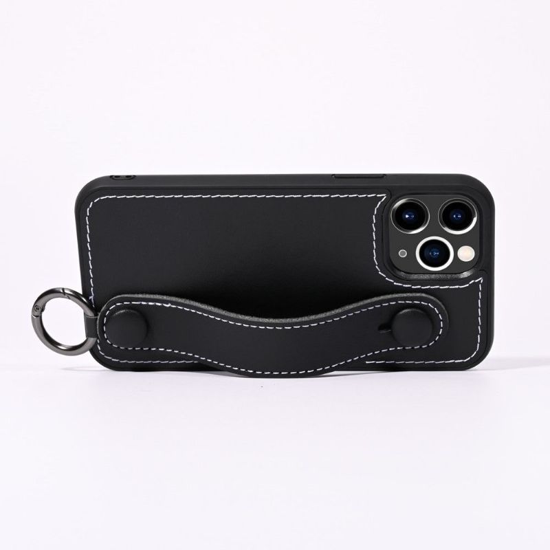 Coque iPhone 11 Pro Strap coutures simili cuir