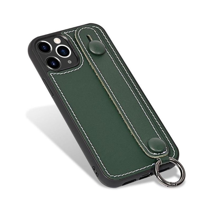 Coque iPhone 11 Pro Strap coutures simili cuir