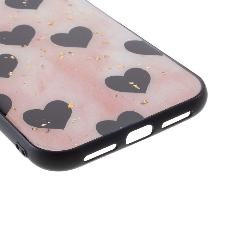 iPhone 11 Pro - Coque coeurs noirs