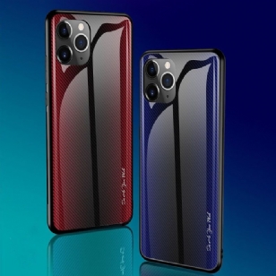 iPhone 11 Pro - Coque dos en verre carbone