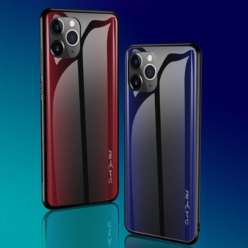 iPhone 11 Pro - Coque dos en verre carbone