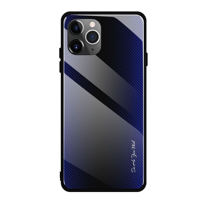 iPhone 11 Pro - Coque dos en verre carbone