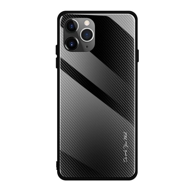 iPhone 11 Pro - Coque dos en verre carbone