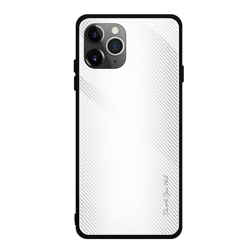 iPhone 11 Pro - Coque dos en verre carbone