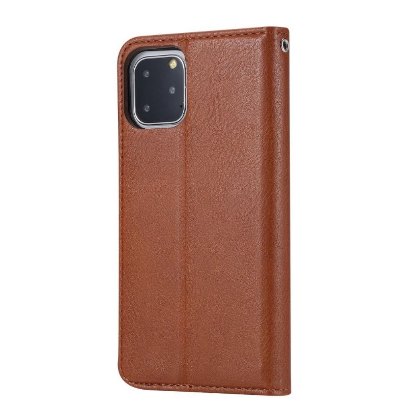 iPhone 11 Pro - Housse effet cuir stand case