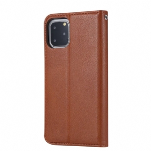 iPhone 11 Pro - Housse effet cuir stand case