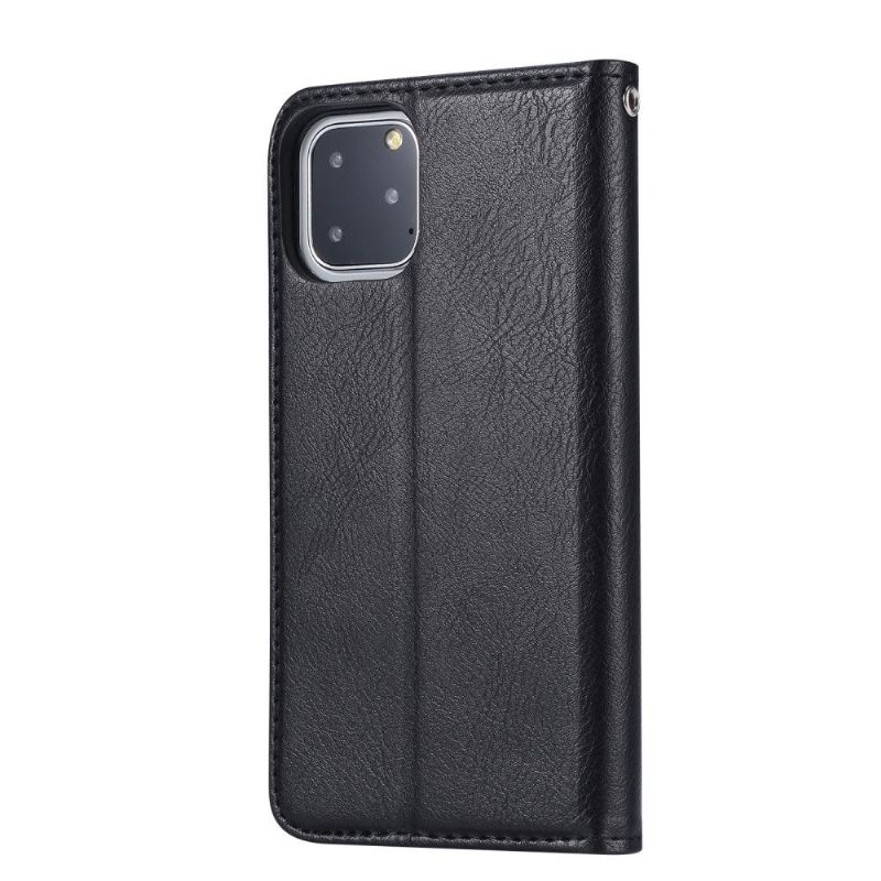 iPhone 11 Pro - Housse effet cuir stand case