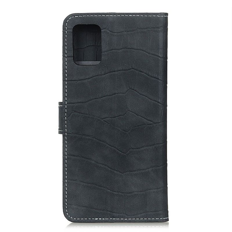 Housse OnePlus 8T Simili Cuir Aspect Croco