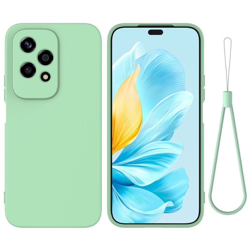 Coque Honor 200 Lite Silicone Liquide à Lanière