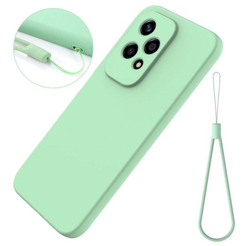 Coque Honor 200 Lite Silicone Liquide à Lanière