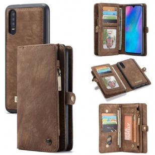 Huawei P30 - Coque et housse porte cartes 2-en-1 - Marron