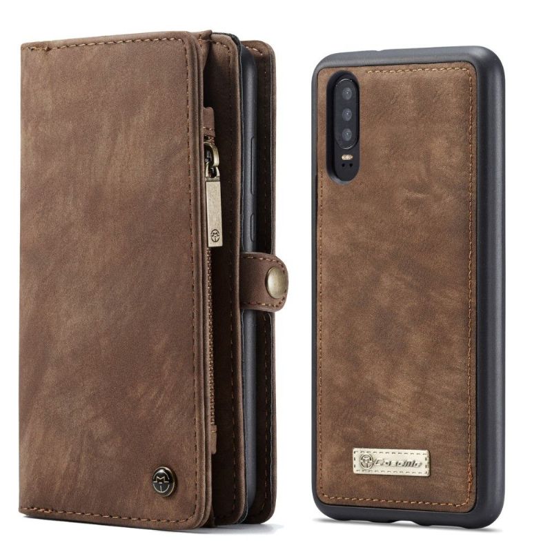 Huawei P30 - Coque et housse porte cartes 2-en-1 - Marron