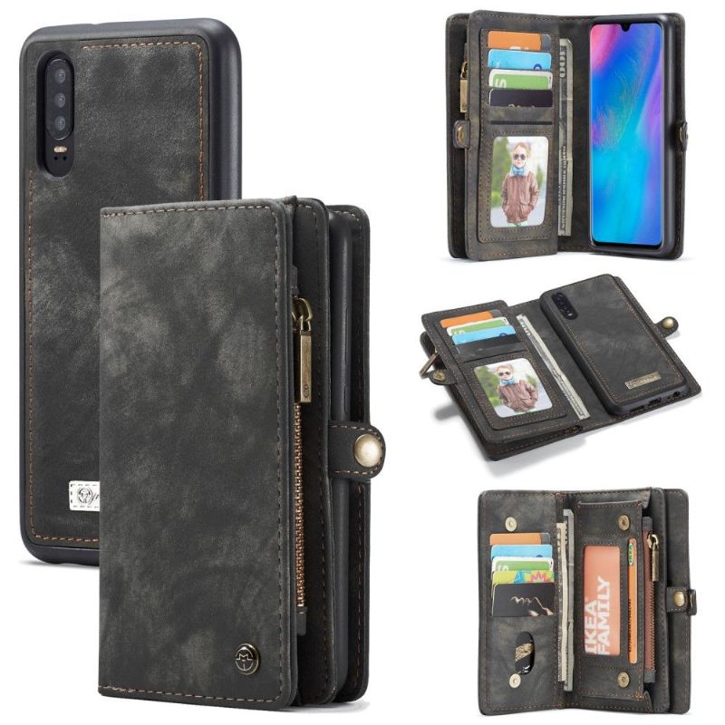 Huawei P30 - Coque et housse porte cartes 2-en-1 - Noir