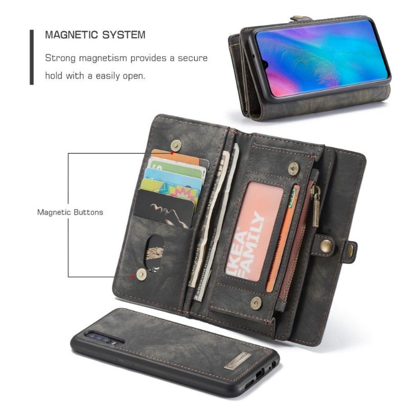 Huawei P30 - Coque et housse porte cartes 2-en-1 - Noir