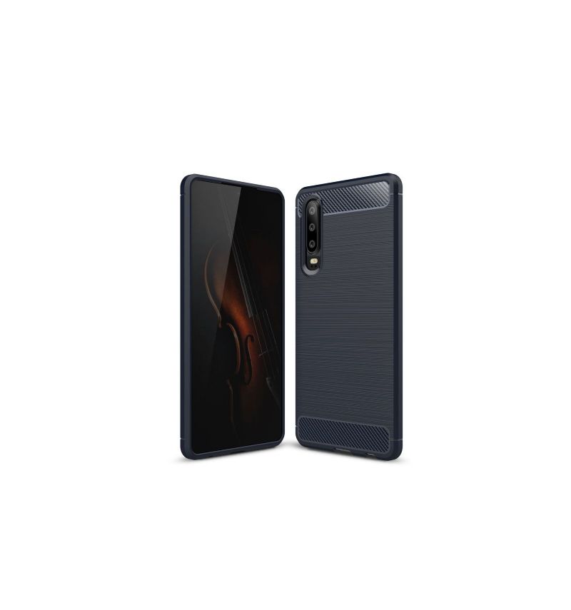 Huawei P30 - Coque gel carbone brossée