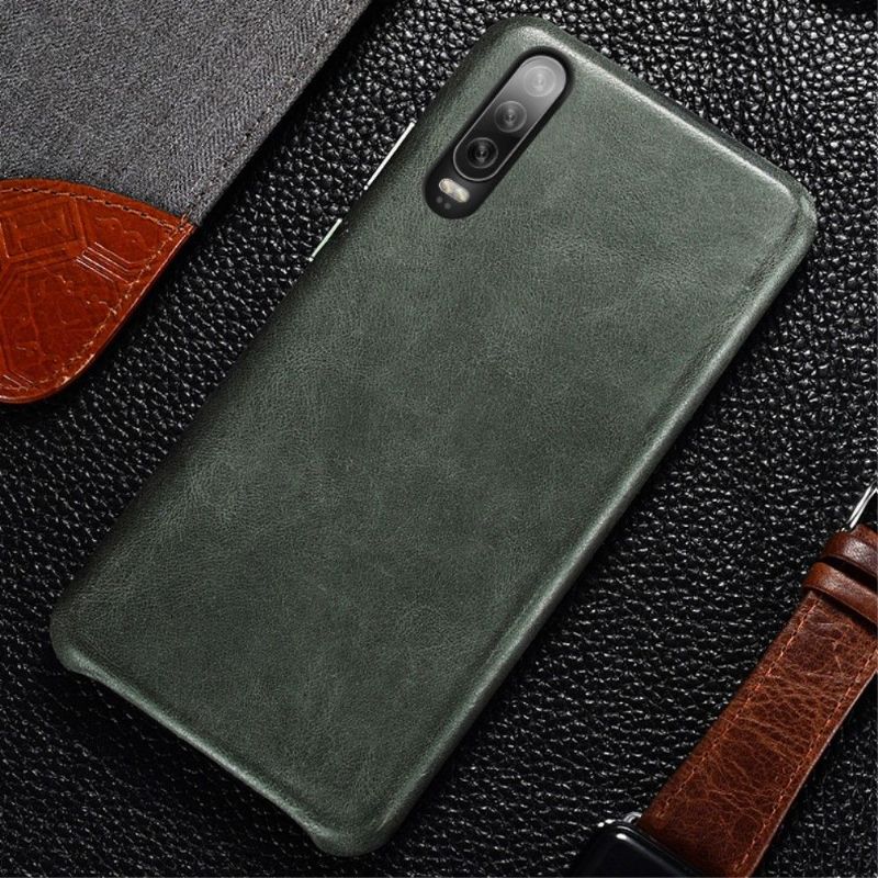 Huawei P30 - Coque XOOMZ cuir original - Vert