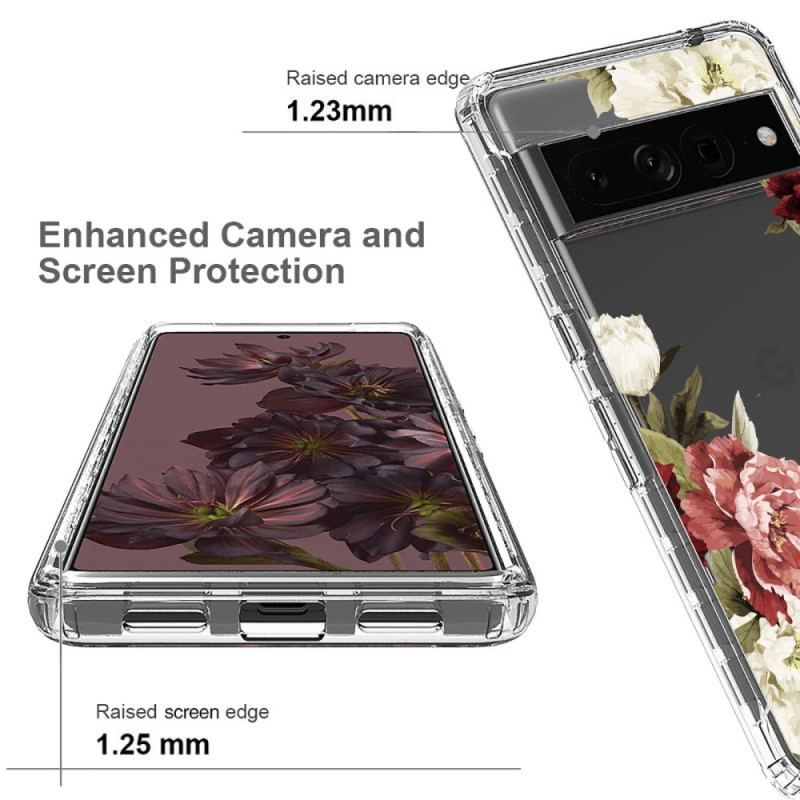 Coque Google Pixel 7 Pro Transparente Fleurs