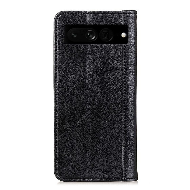 Flip Cover Google Pixel 7 Pro Cuir Fendu